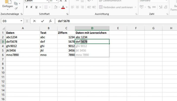 Excel Leer Zeichen Zwischen Zahlen Und Text Einf Gen Schieb De