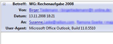 Mozilla Thunderbird: Den E-Mail-Client des Absenders anzeigen