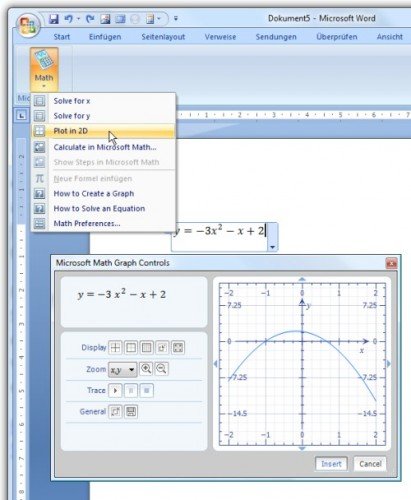 Microsoft Word 2007 für Mathematiker: Das kostenlose Math-Add-In für Formeln und Graphen
