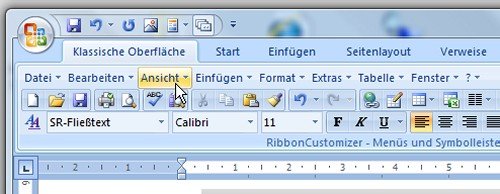 Office 2007: Zurück zur klassischen Oberfläche ohne Ribbon-Leiste