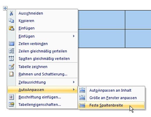Microsoft Word: Automatischer Textumbruch in Tabellen dank fester Zellenbreite