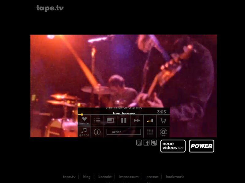 Musik-TV ohne Schnörkel: tape.tv