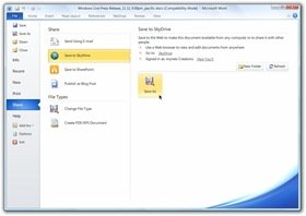 Office 2010: In SkyDrive speichern