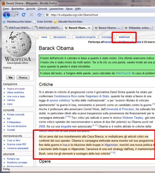 Die Qualität und Glaubwürdigkeit von Wikipedia-Artikeln prüfen
