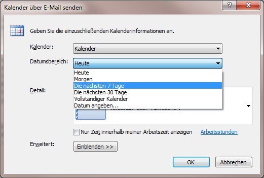 Microsoft Outlook: Den Kalender per Mail verschicken - schieb.de