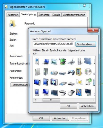 Windows 7: Hochauflösende Ordner-Symbole