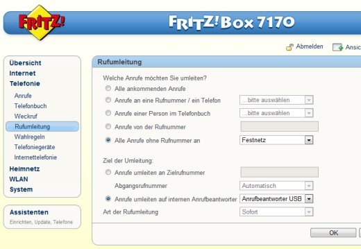 , Fritz!Box: Unerwünschte Anrufer auf den Anruf-Beantworter umleiten