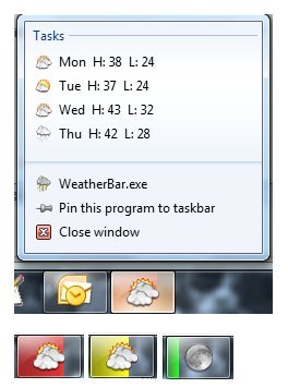 Das Wetter in der Task-Leiste anzeigen