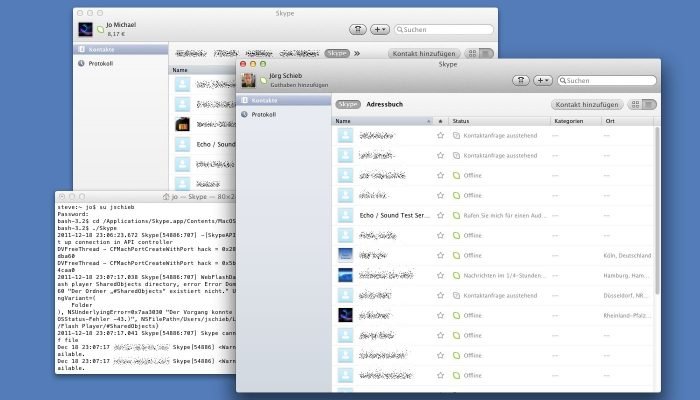 Skype: Mehrere Konten angemeldet auf Mac OS