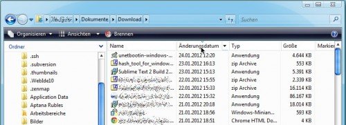 Windows-Explorer: Details nach Änderungs-Datum sortieren