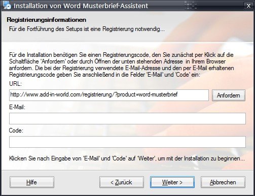 Word-Add-in: Musterbrief-Assistent