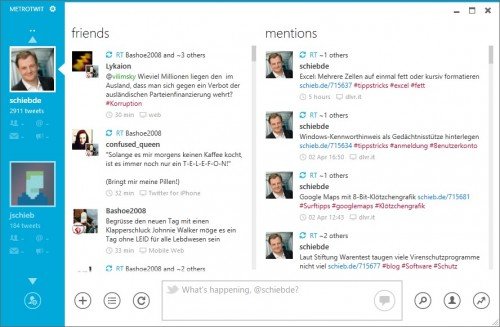 MetroTwit 1.0: Mehrere Nutzer gleichzeitig einloggen