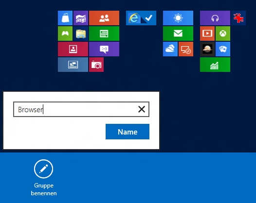 Windows 8: Apps-Kacheln auf dem Start-Bild-Schirm in Gruppen anordnen