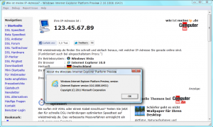 Internet Explorer 10 Platform Preview installieren bei Windows Vista