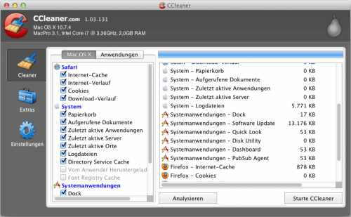 Putz-Kolonne für Ihren Apple-Computer: CCleaner for Mac