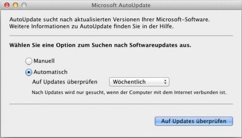 Updates für Microsoft-Programme auf dem Mac installieren