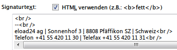 Mozilla Thunderbird: HTML in eMail-Signatur verwenden