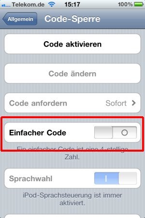iPhone-Sperr-Code sicherer machen