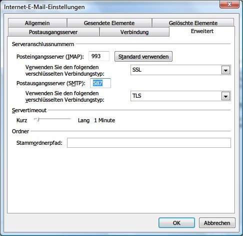 SSL-Verbindung mit Microsoft Outlook richtig einrichten