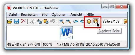 In *.exe- oder *.dll-Dateien enthaltene Icons durchblättern mit IrfanView