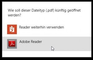 , Windows 8: Dateien mit einem anderen Programm öffnen