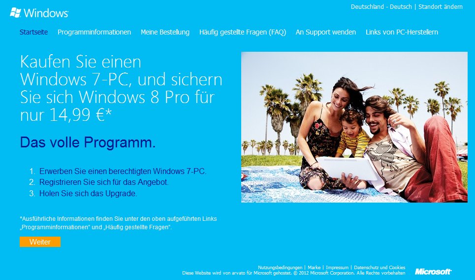 Windows 8 Pro: So kommen Sie an das vergünstigte Upgrade