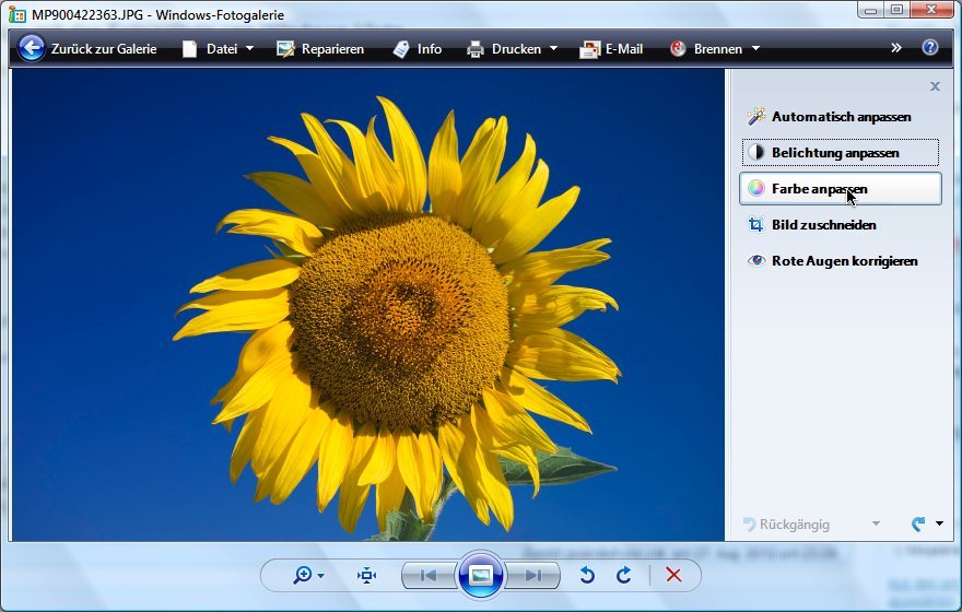 Einfaches Bearbeiten Ihrer Fotos mit der Foto-Galerie von Windows Vista
