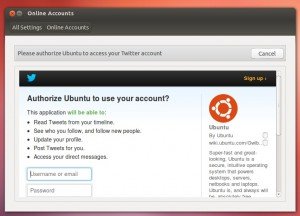 Online-Accounts in Ubuntu 12.10 Quantal Quetzal