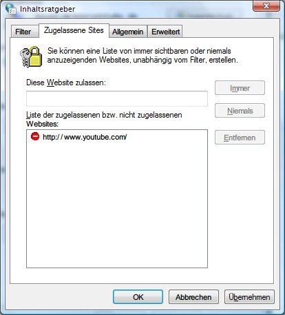 Webseite im Internet Explorer blockieren (sperren)