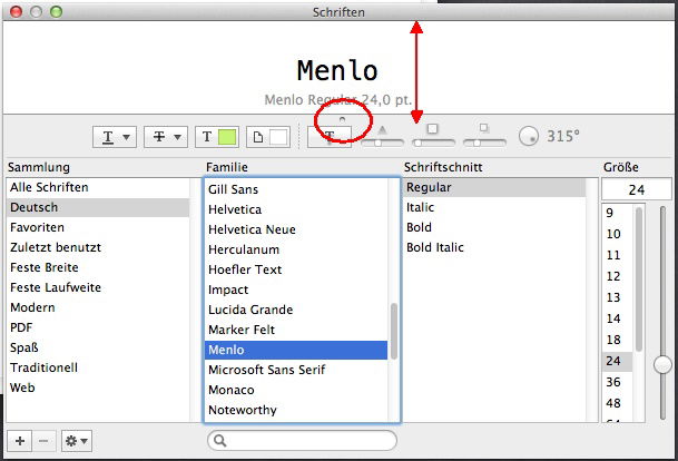Vorschau von OSX-Schriften direkt im Schriften-Dialog anzeigen