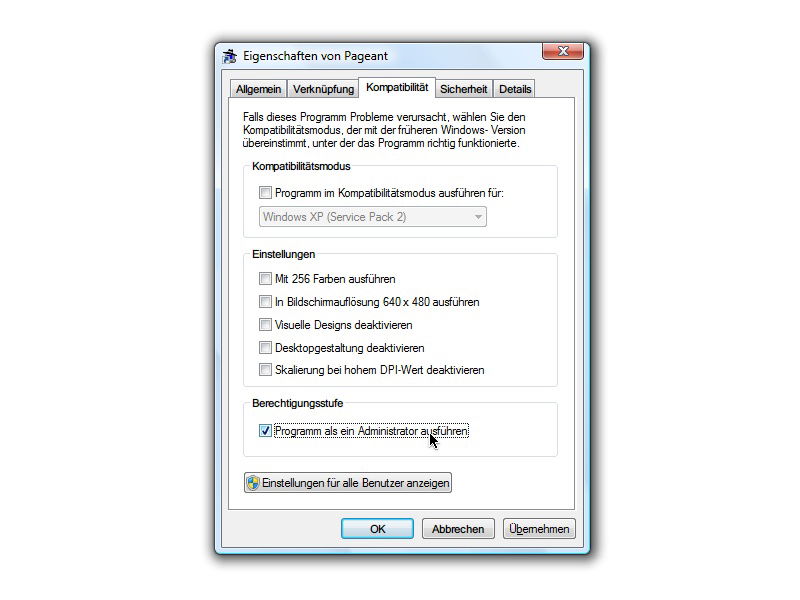 So starten Sie ein Programm immer mit erhöhten Rechten