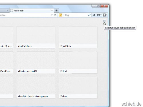 Firefox: Für neue Tabs eine leere Seite öffnen