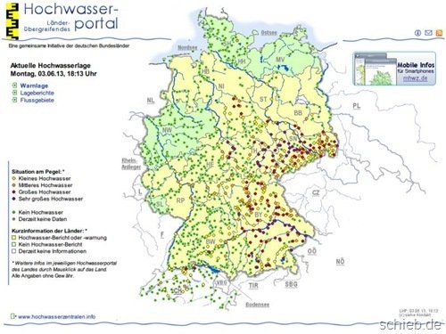 Hochwasser in Deutschland – hier finden Sie aktuelle Infos im Netz