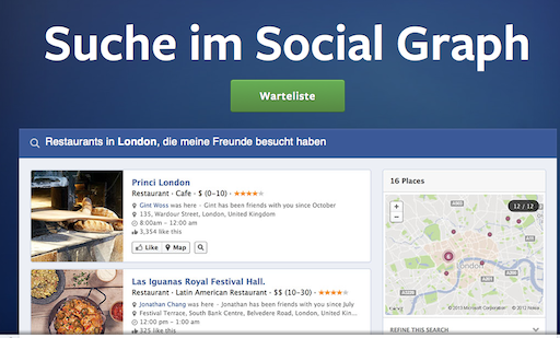 Facebook startet auch in Deutschland mit Graph Search