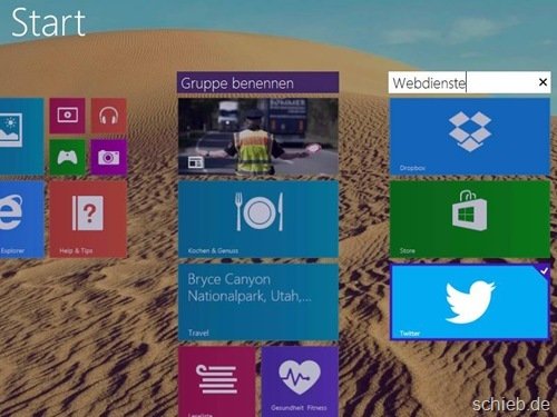 Windows 8.1: So benennen Sie eine Kachel-Gruppe auf der Start-Seite