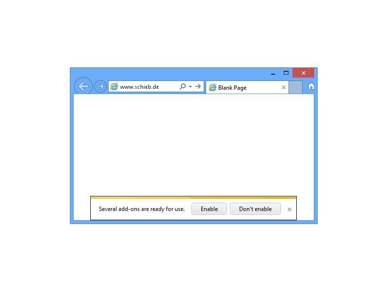 Internet Explorer: Hinweis „Add-On kann jetzt verwendet werden“ abschalten