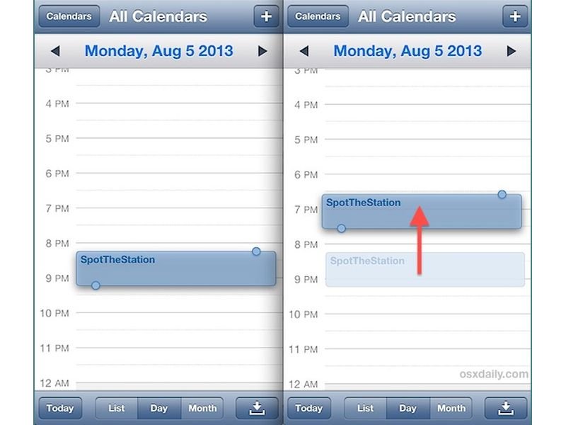 iOS-Kalender: Ereignisse und Termine einfacher verschieben