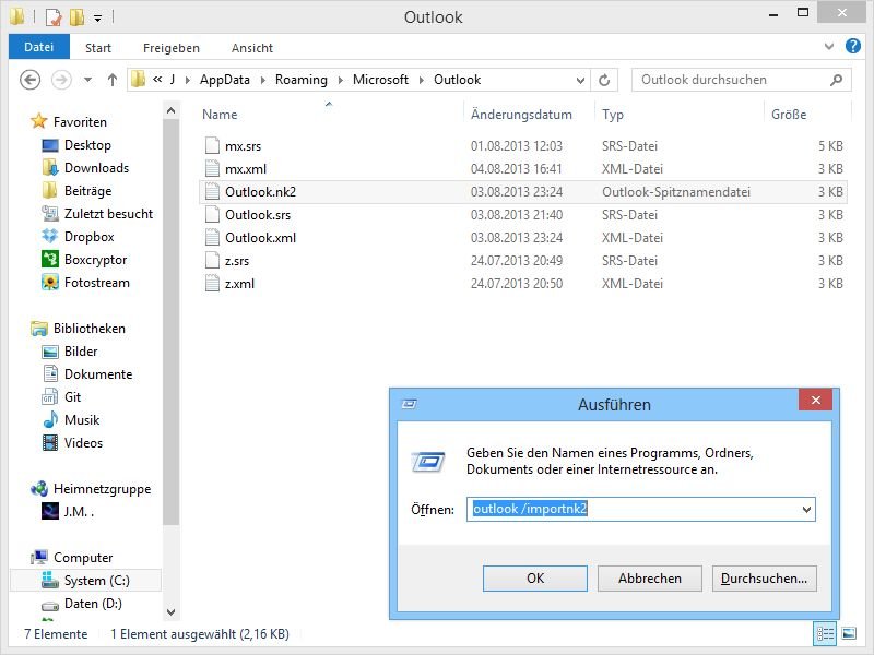 Outlook 2010: So importieren Sie die vorgeschlagenen Kontakte von Outlook 2007