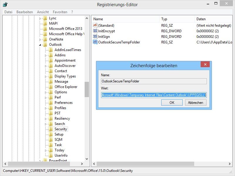 Outlook-Fehler-Meldung „Datei-Anlage kann nicht erstellt werden“ beheben