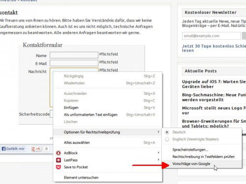 google-chrome-rechtschreibung-vorschlaege