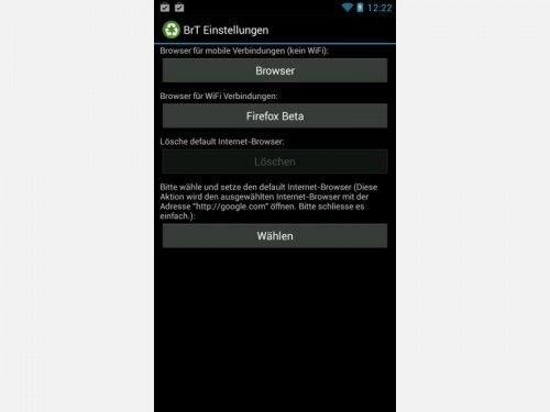 Android: Standard-Browser je nach Verbindungs-Typ einstellen