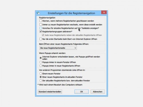 Internet Explorer: In der Task-Leiste nur ein Vorschau-Bild anzeigen