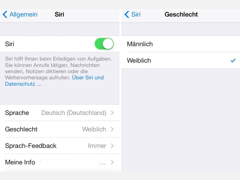 Stimme von Siri in iOS 7 ändern