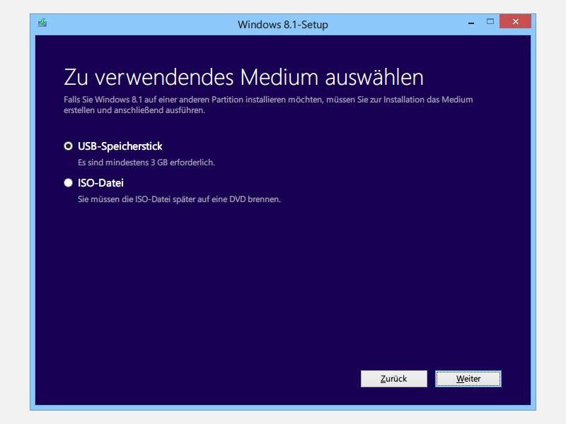 Windows 8.1 von einem USB-Speicher-Stift installieren