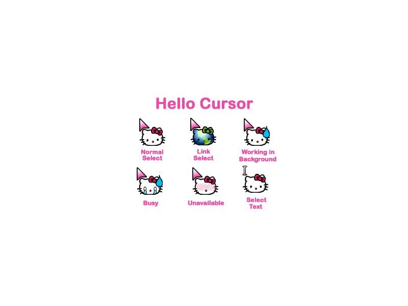 Hello-Kitty-Maus-Zeiger gratis für Ihren Desktop