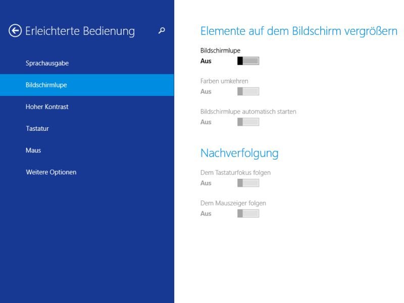 Windows 8.1: So starten Sie die Bildschirm-Lupe