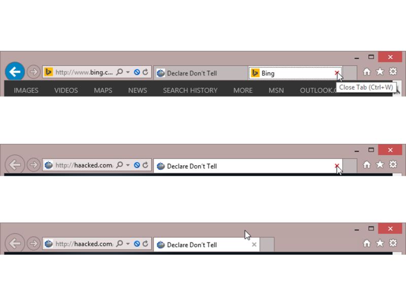 Warum ändern Internet-Explorer-Tabs ihre Grösse?