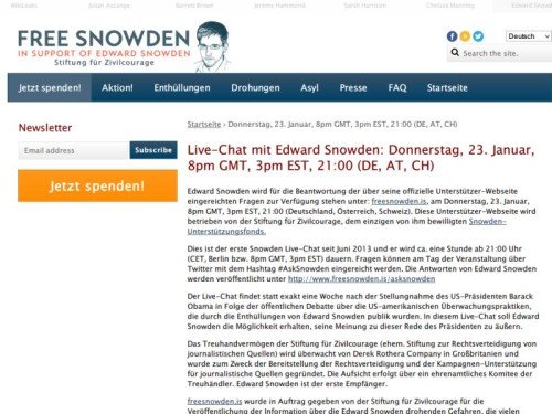 Edward Snowden soll Ehrenmitglied im CCC werden