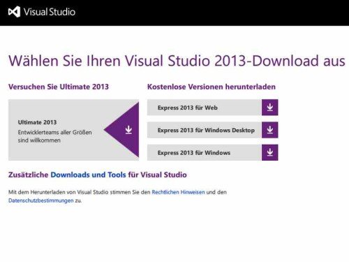 visual-studio-2013-kostenloser-download