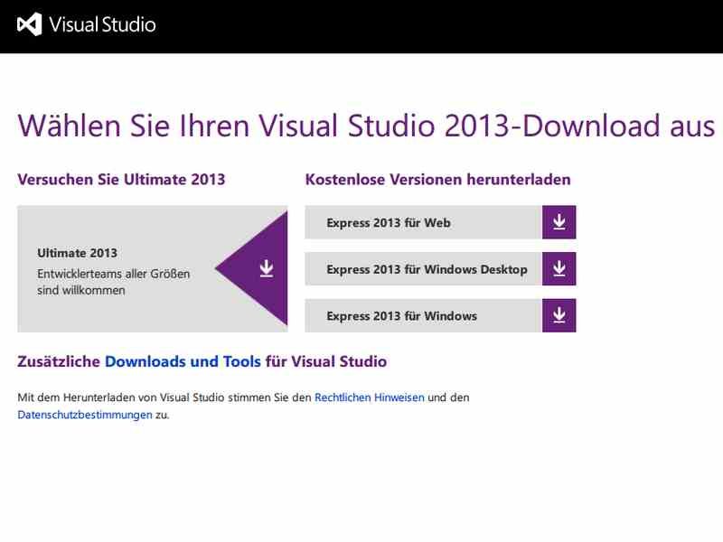 Top-Download: Microsoft Visual Studio 2013 gratis laden